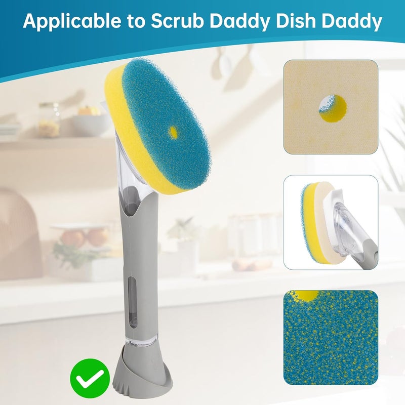 RXZHZYM 8 Packs Non Scratch Powerful Cleaning Sponge Refillsa - Compatible with Scrub Daddy Wand. (Blue) - Image 2